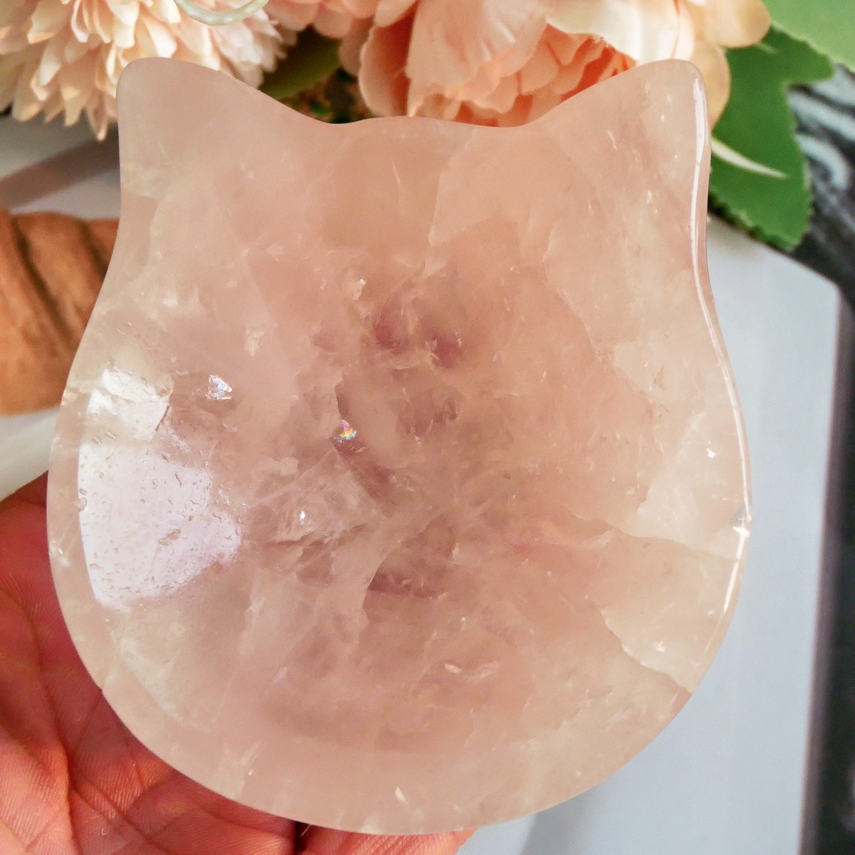rose quartz/clear quartz